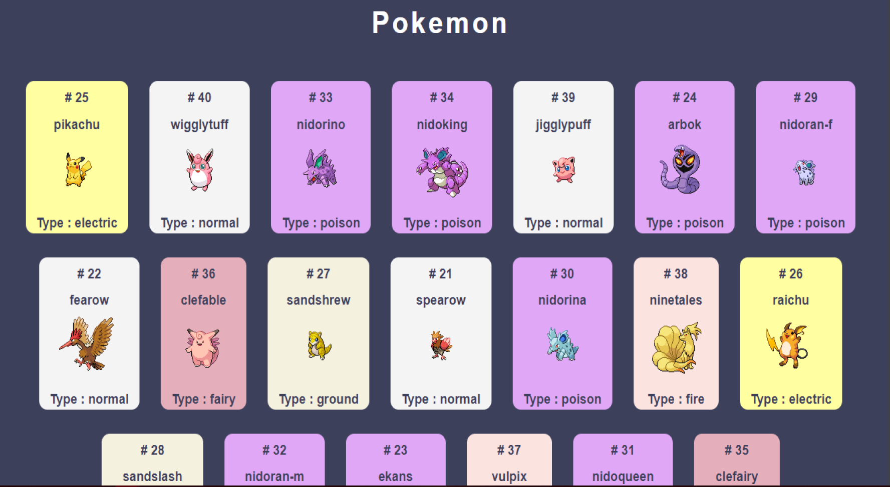 Pokedex/API